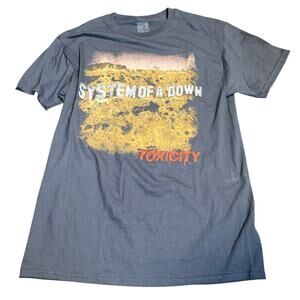 System Of A Down Vintage "Toxicity" Graphic Tee, Charcoal Gray, Unisex Medium